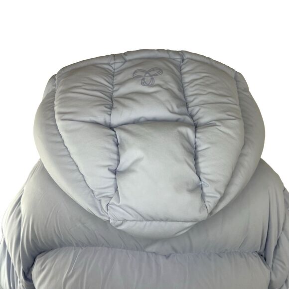 Tna Aritzia The Super Puff Jacket Size M Blue Puffer Hooded Premium Goose Down - Picture 11 of 16